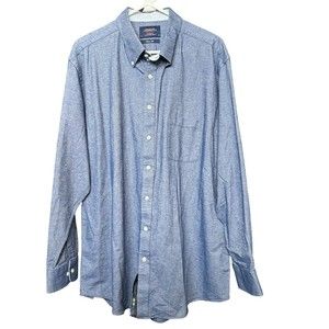 Charles Tyrwhitt Oxford London Shirt Men's XL Classic Fit Blue #G1269